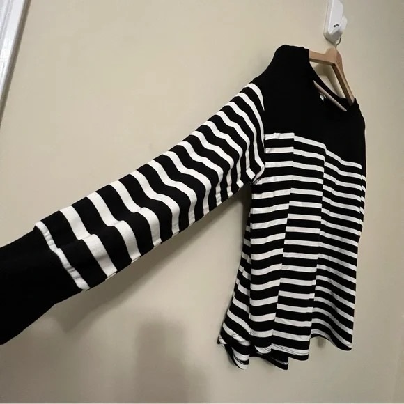 Workshop Republic Clothing 1X Striped Long-sleeve Top - Picture 4 of 6